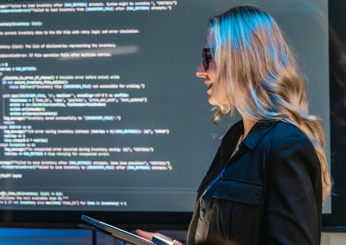 code on laptop screen